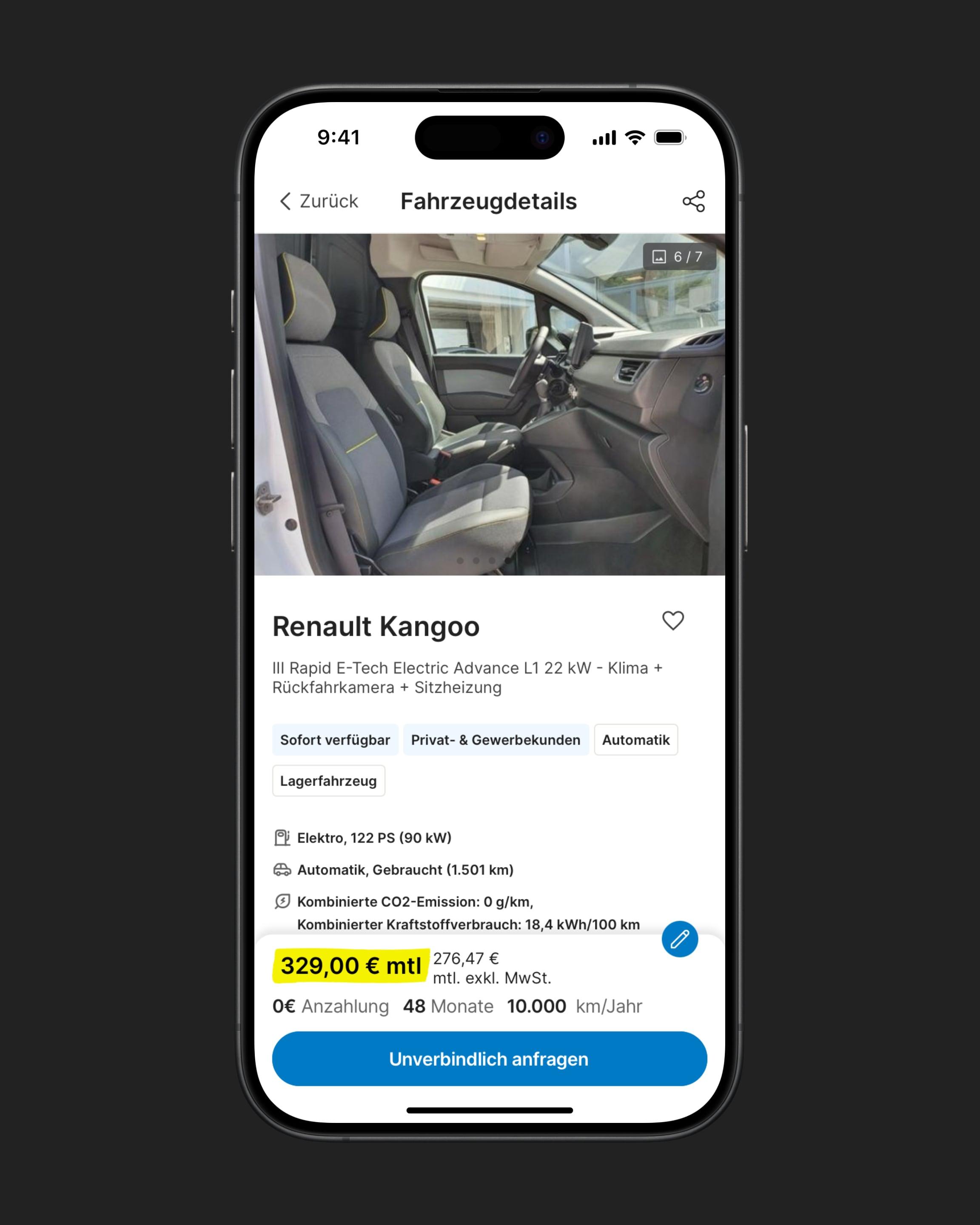 Leasingmarkt.de App Screen
