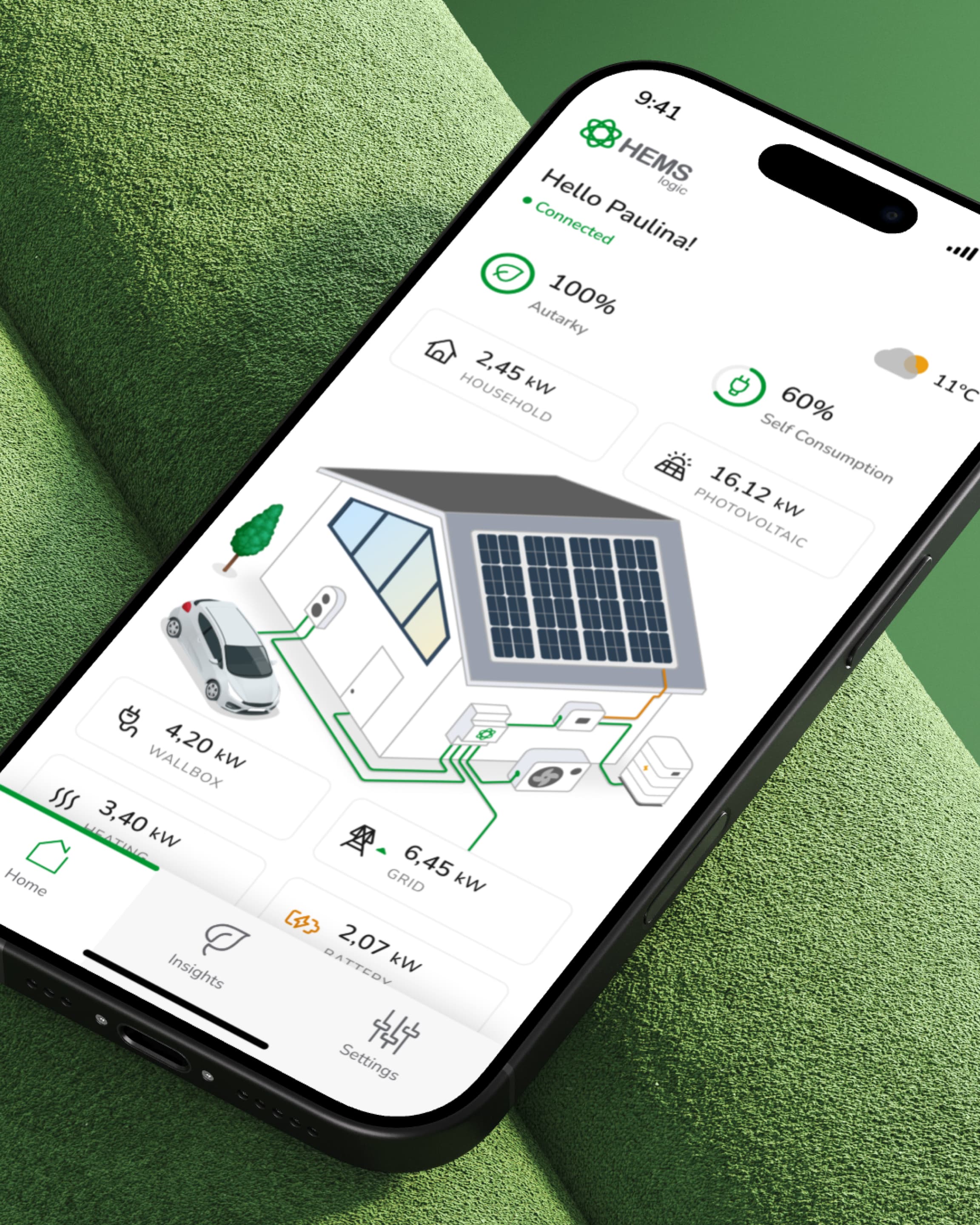 HEMSlogic App von Hybrid Heroes für inno2grid GmbH