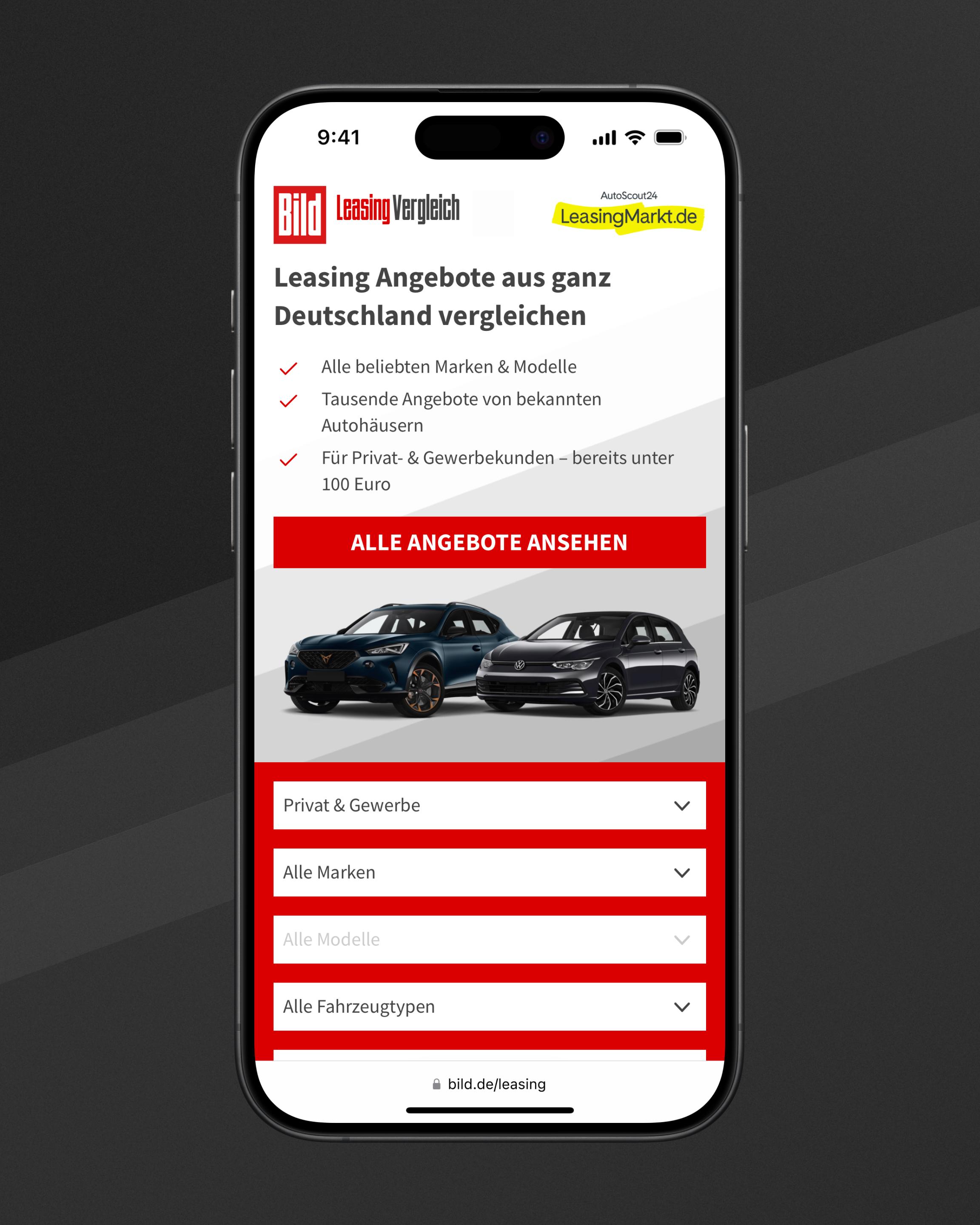 Bild.de/leasing Website
