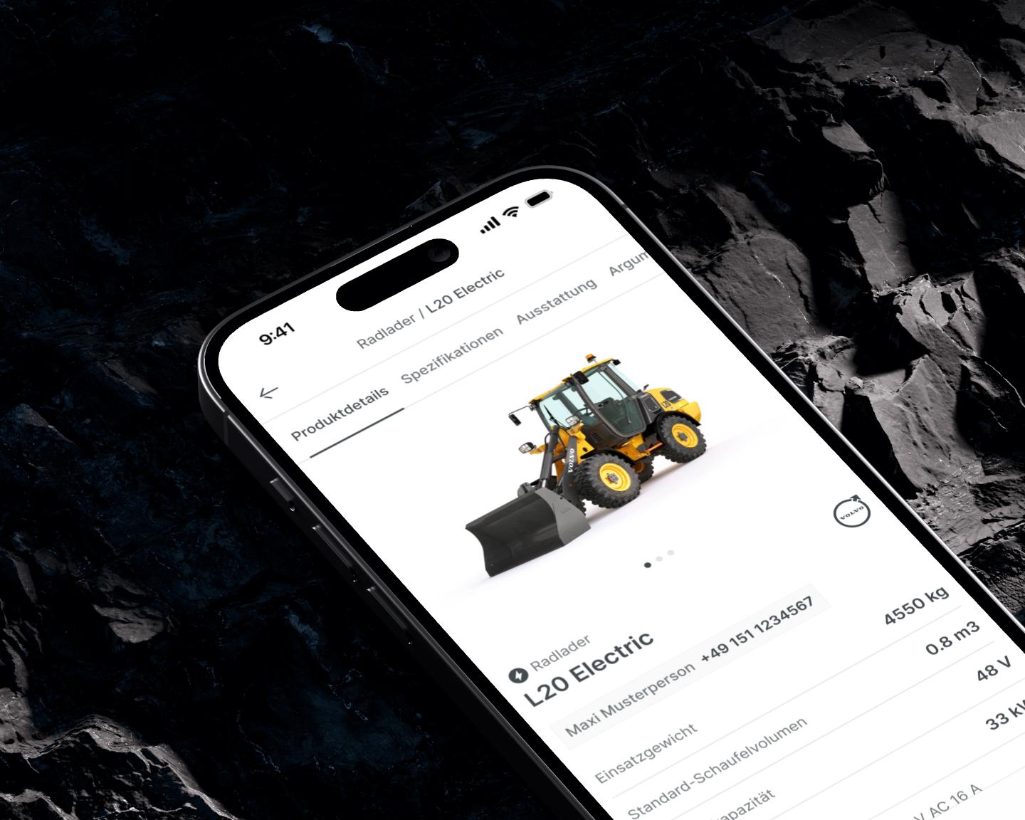 Swecon Sales Assistant running on iPhone