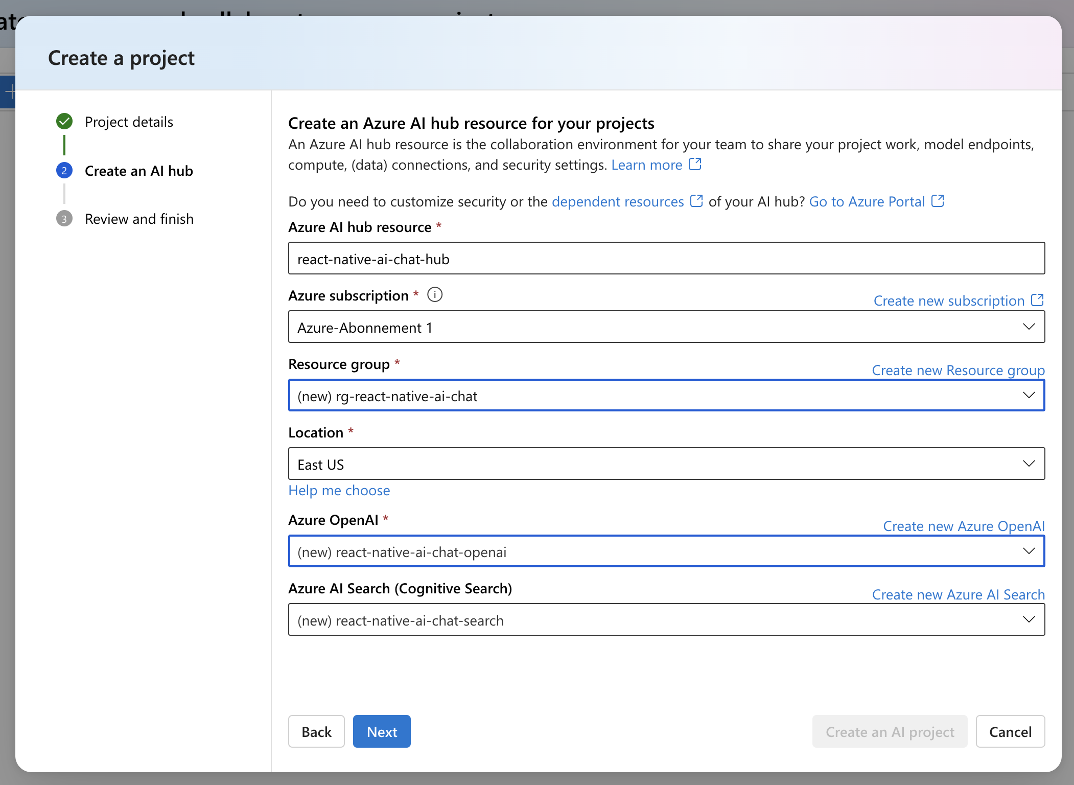 Building an AI Chat App with React Native and Azure AI Studio