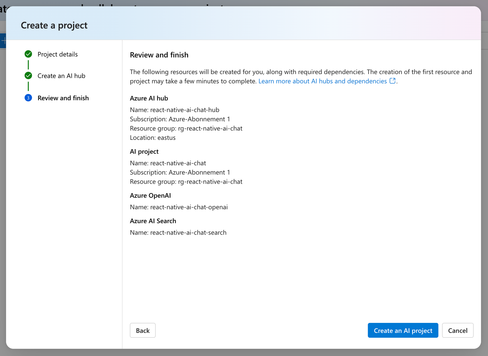 Building an AI Chat App with React Native and Azure AI Studio