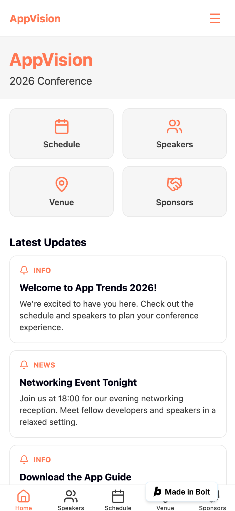 Bolt App Preview, February 2026