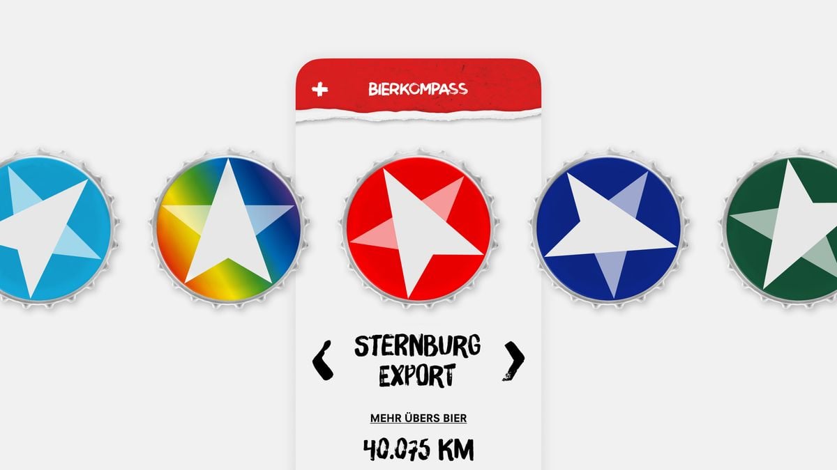 Eine echte Lovebrand App: Sterni Bier Kompass.